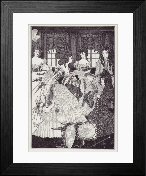 Framed Print : The Battle of the Beaux and the Belles, 1895-1896. Creator: Aubrey Beardsley Framed Print : The Battle of the Beaux and the Belles, 1895-1896. Creator: Aubrey Beardsley
