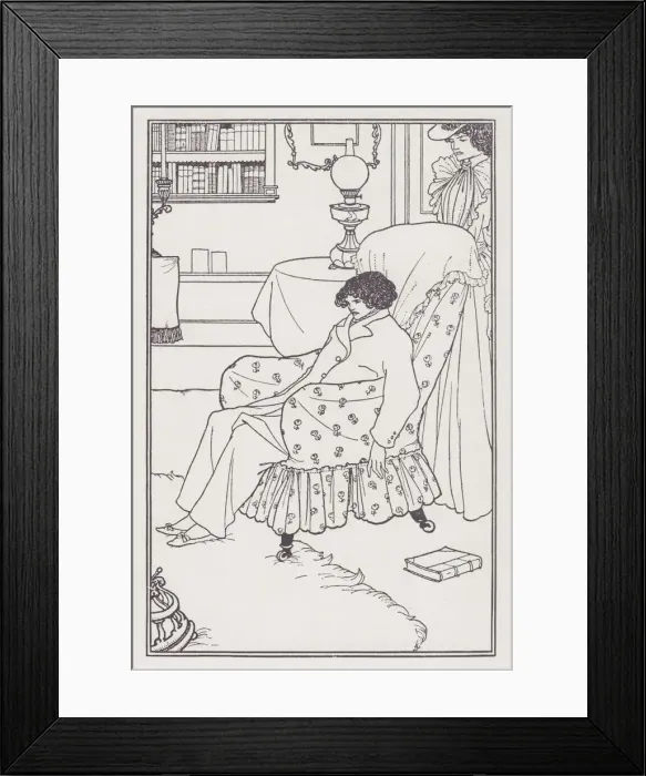 Framed Print : Frontispiece to An Evil Motherhood. Elkin Mathews, 1895. Creator: Aubrey Beardsley Framed Print : Frontispiece to An Evil Motherhood. Elkin Mathews, 1895. Creator: Aubrey Beardsley