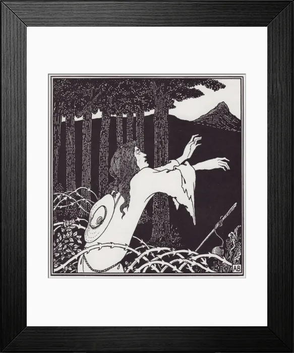 Framed Print : The Return of Tannhauser to the Venusberg, 1895. Creator: Aubrey Beardsley Framed Print : The Return of Tannhauser to the Venusberg, 1895. Creator: Aubrey Beardsley