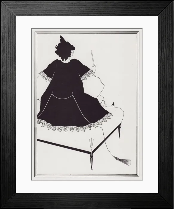 Framed Print : Salome on [a] Settle, 1893. Creator: Aubrey Beardsley