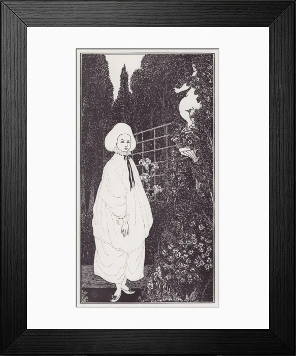 Framed Print : Frontispiece to The Pierrot of the Minute, 1897. Creator: Aubrey Beardsley