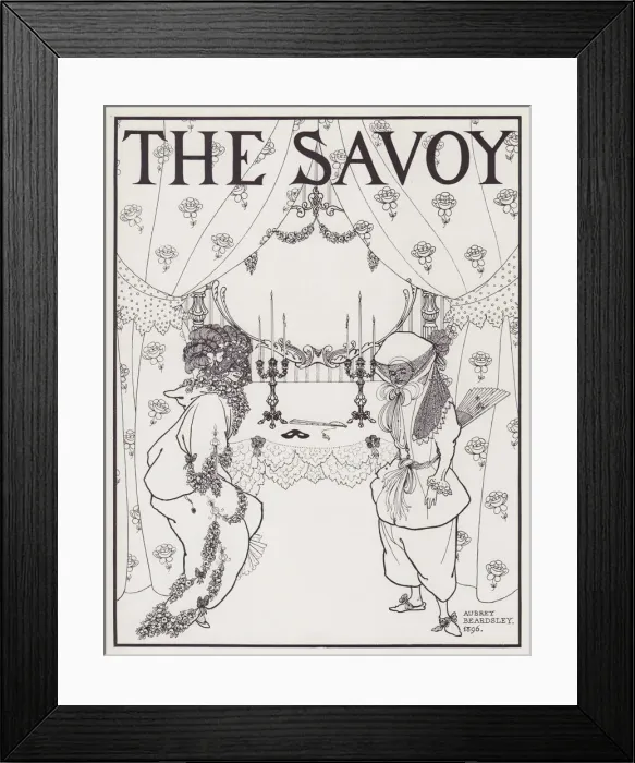 Framed Print : Titlepage to The Savoy Nos 1 and 2, 1895. Creator: Aubrey Beardsley Framed Print : Titlepage to The Savoy Nos 1 and 2, 1895. Creator: Aubrey Beardsley