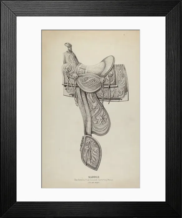 Framed Print : Saddle, c. 1936. Creator: Gerald Transpota Framed Print : Saddle, c. 1936. Creator: Gerald Transpota