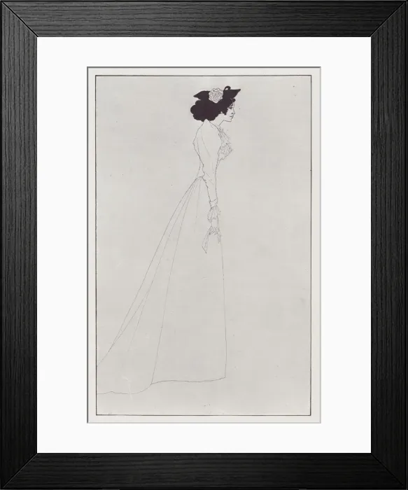Framed Print : Mrs Patrick Campbell, 1894. Creator: Aubrey Beardsley Framed Print : Mrs Patrick Campbell, 1894. Creator: Aubrey Beardsley