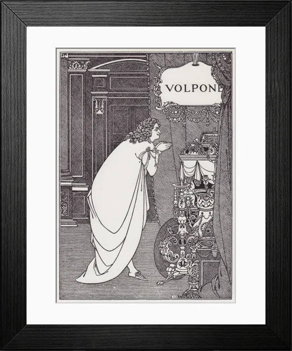 Framed Print : Frontispiece to Volpone by Ben Jonson, 1898. Creator: Aubrey Beardsley Framed Print : Frontispiece to Volpone by Ben Jonson, 1898. Creator: Aubrey Beardsley