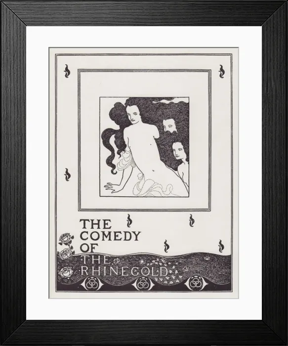 Framed Print : The Comedy of the Rhinegold, from The Savoy No. 8, 1896. Creator: Aubrey Beardsley Framed Print : The Comedy of the Rhinegold, from The Savoy No. 8, 1896. Creator: Aubrey Beardsley
