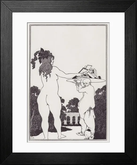 Framed Print : Aubrey Beardsleys Book-Plate, 1897. Creator: Aubrey Beardsley Framed Print : Aubrey Beardsleys Book-Plate, 1897. Creator: Aubrey Beardsley