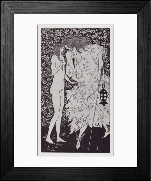 Framed Print : The Mysterious Rose Garden, 1894. Creator: Aubrey Beardsley Framed Print : The Mysterious Rose Garden, 1894. Creator: Aubrey Beardsley