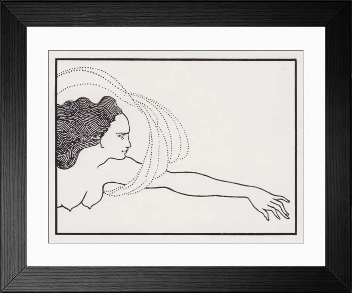 Framed Print : Flosshilde, from The Savoy No. 8, 1896. Creator: Aubrey Beardsley