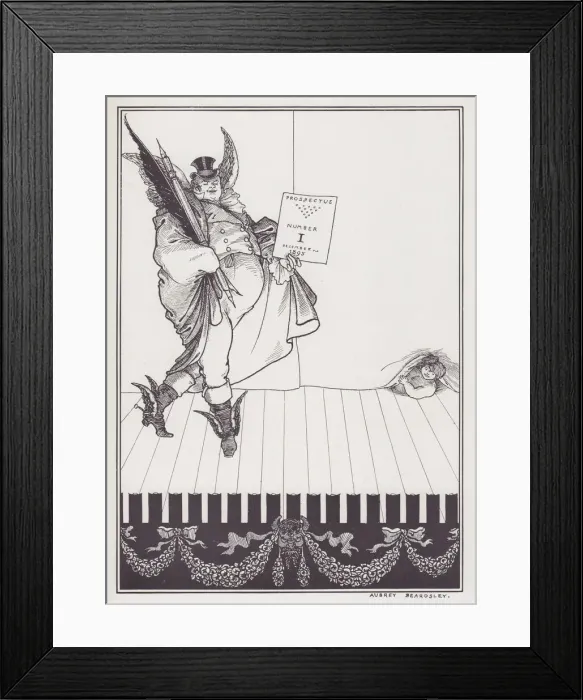 Framed Print : Design for the Prospectus of the Savoy, I, 1895. Creator: Aubrey Beardsley Framed Print : Design for the Prospectus of the Savoy, I, 1895. Creator: Aubrey Beardsley