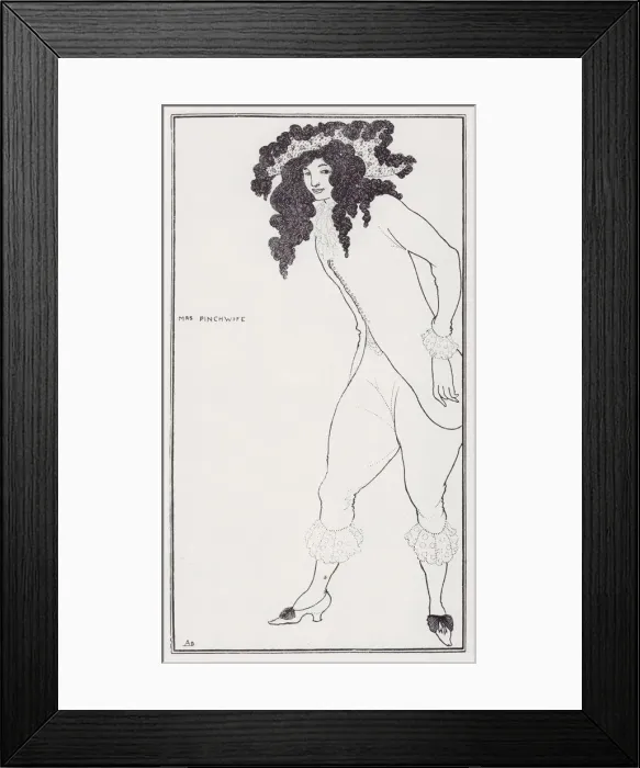 Framed Print : Mrs. Pinchwife, from The Savoy No. 8, 1896. Creator: Aubrey Beardsley Framed Print : Mrs. Pinchwife, from The Savoy No. 8, 1896. Creator: Aubrey Beardsley