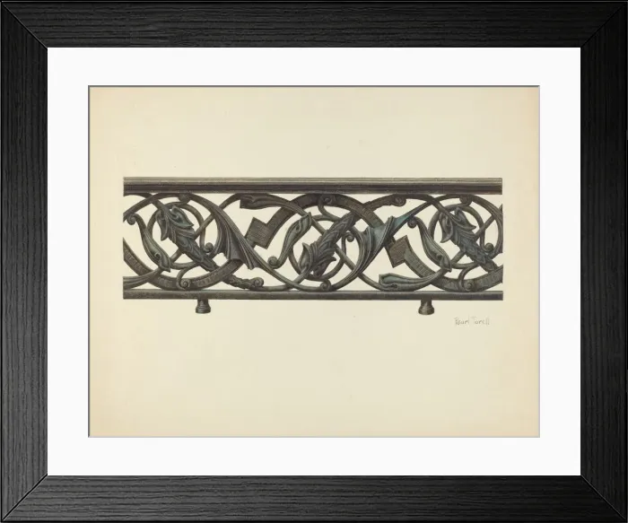 Framed Print : Fence, 1935 / 1942. Creator: Pearl Torell Framed Print : Fence, 1935 / 1942. Creator: Pearl Torell