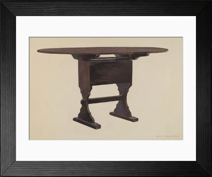 Framed Print : Dining Room Table, c. 1942. Creator: Ernest A Towers Jr Framed Print : Dining Room Table, c. 1942. Creator: Ernest A Towers Jr