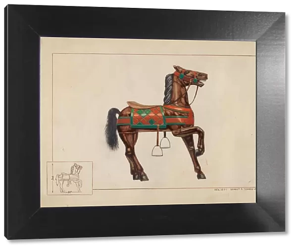 Carousel Horse, c. 1938. Creator: Ernest A Towers Jr