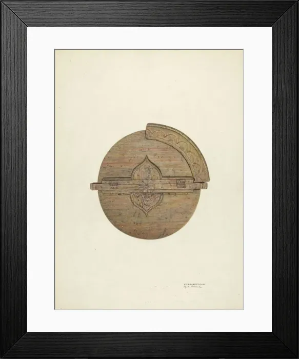 Framed Print : Baptismal Font, c. 1937. Creator: Gerald Transpota Framed Print : Baptismal Font, c. 1937. Creator: Gerald Transpota