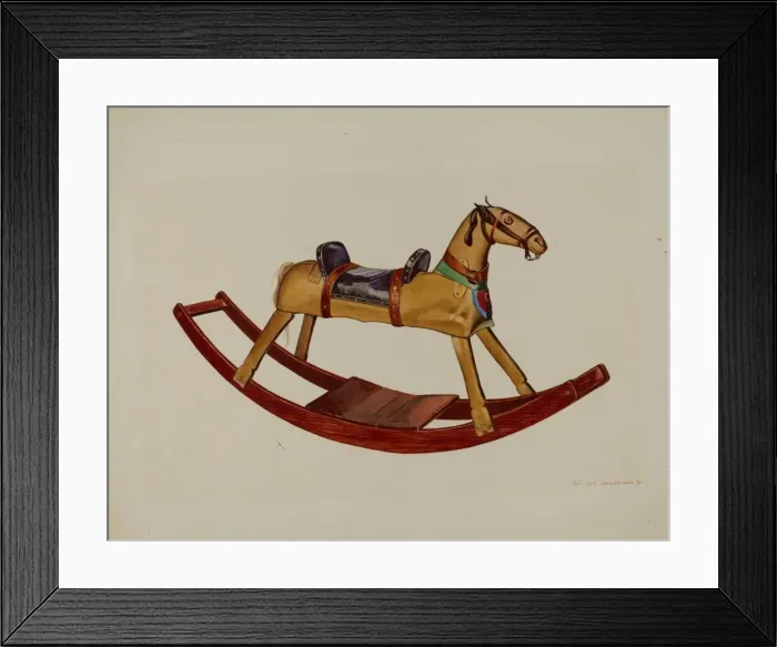 Framed Print : Childs Rocking Horse, c. 1939. Creator: Ernest A Towers Jr Framed Print : Childs Rocking Horse, c. 1939. Creator: Ernest A Towers Jr