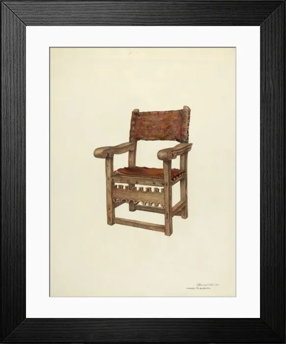 Framed Print : Arm Chair (Ecclesiastical), 1937 / 1940. Creator: Gerald Transpota Framed Print : Arm Chair (Ecclesiastical), 1937 / 1940. Creator: Gerald Transpota