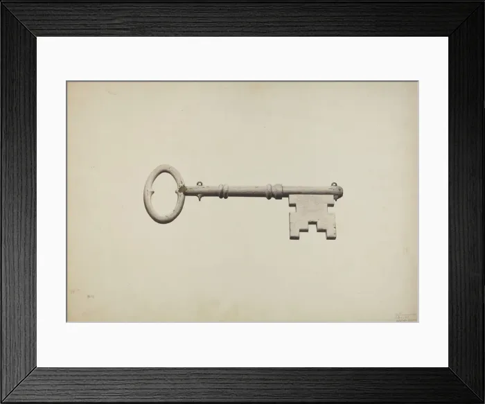 Framed Print : Shop Sign Key, 1935 / 1942. Creator: Henry Tomaszewski Framed Print : Shop Sign Key, 1935 / 1942. Creator: Henry Tomaszewski