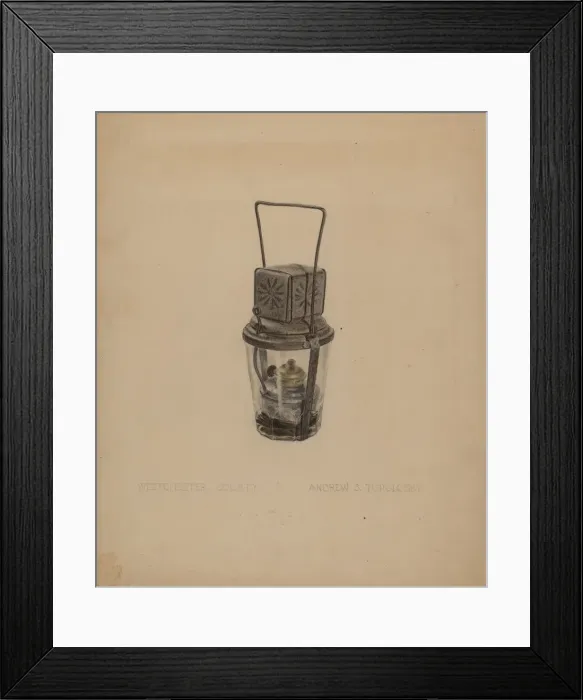 Framed Print : Oil Lamp, c. 1938. Creator: Andrew Topolosky Framed Print : Oil Lamp, c. 1938. Creator: Andrew Topolosky