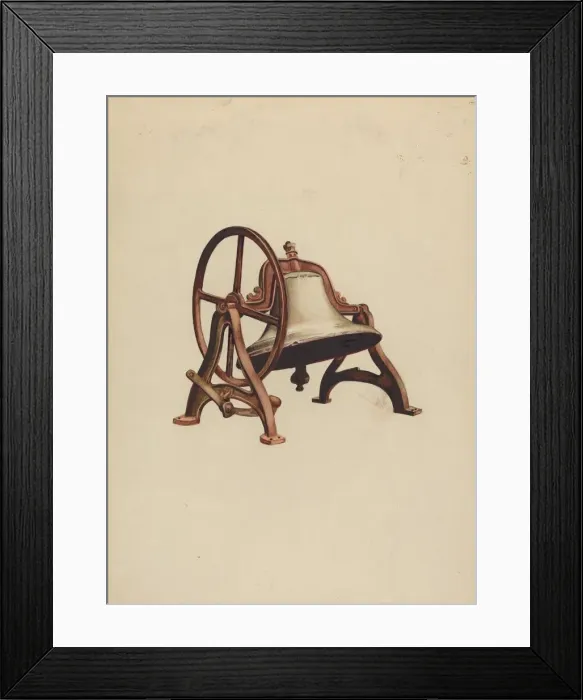 Framed Print : Elementary School Bell, 1935 / 1942. Creator: Gerald Transpota Framed Print : Elementary School Bell, 1935 / 1942. Creator: Gerald Transpota