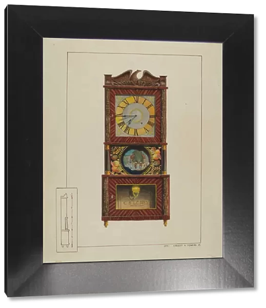Mantle Clock, c. 1938. Creator: Ernest A Towers Jr