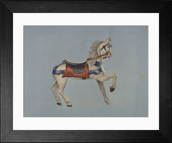 Framed Print : Carousel Horse, c. 1939. Creator: Henry Tomaszewski Framed Print : Carousel Horse, c. 1939. Creator: Henry Tomaszewski