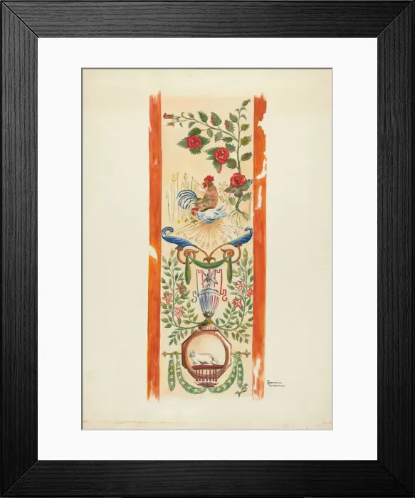 Framed Print : Wall Painting, 1938. Creator: Gerald Transpota Framed Print : Wall Painting, 1938. Creator: Gerald Transpota