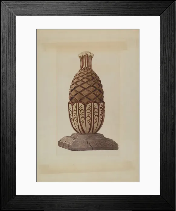 Framed Print : Gate Post Top, c. 1938. Creator: Henry Tomaszewski Framed Print : Gate Post Top, c. 1938. Creator: Henry Tomaszewski