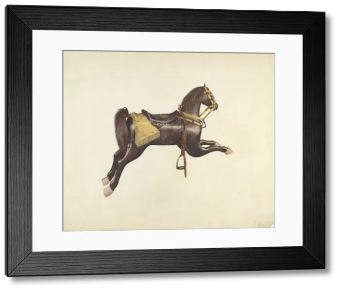Framed Print : Carousel Horse, 1938. Creator: Henry Tomaszewski Framed Print : Carousel Horse, 1938. Creator: Henry Tomaszewski