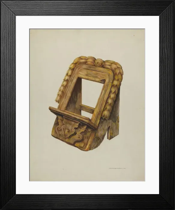 Framed Print : Missal Stand, 1937. Creator: Gerald Transpota Framed Print : Missal Stand, 1937. Creator: Gerald Transpota