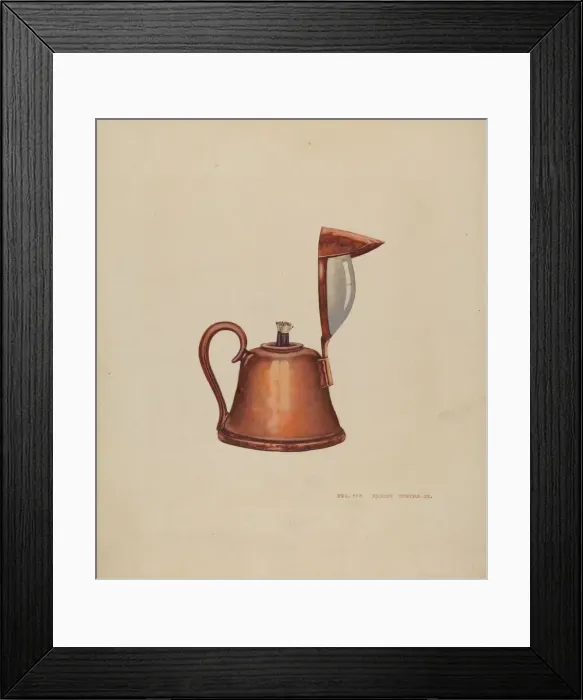 Framed Print : Bulls Eye Hand Lantern, c. 1942. Creator: Ernest A Towers Jr Framed Print : Bulls Eye Hand Lantern, c. 1942. Creator: Ernest A Towers Jr