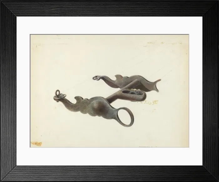 Framed Print : Wrought Iron Bit, c. 1937. Creator: Gerald Transpota Framed Print : Wrought Iron Bit, c. 1937. Creator: Gerald Transpota