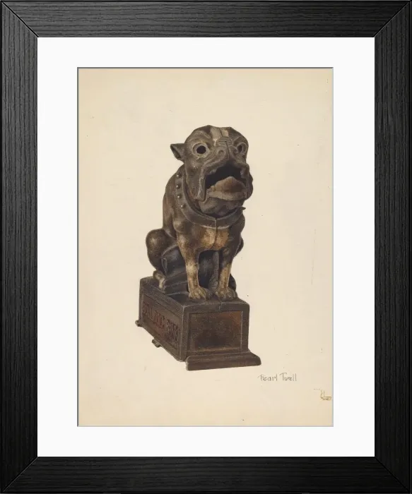 Framed Print : Toy Bank, c. 1938. Creator: Pearl Torell Framed Print : Toy Bank, c. 1938. Creator: Pearl Torell