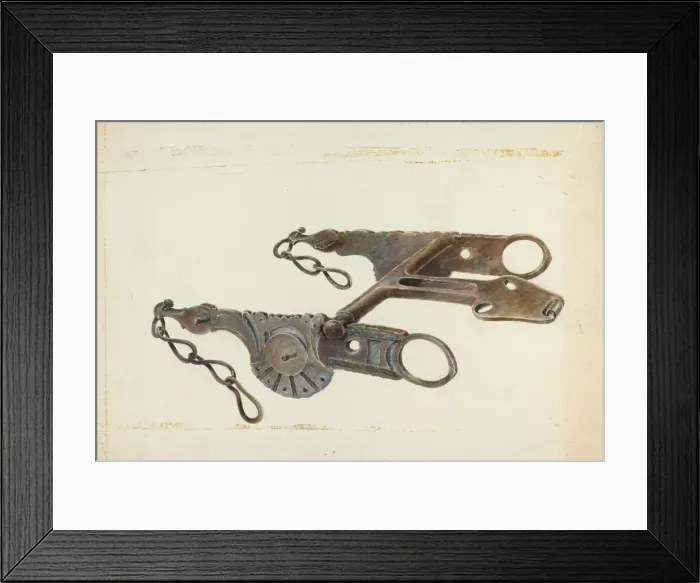 Framed Print : Wrought Iron Bit, 1935 / 1942. Creator: Gerald Transpota Framed Print : Wrought Iron Bit, 1935 / 1942. Creator: Gerald Transpota