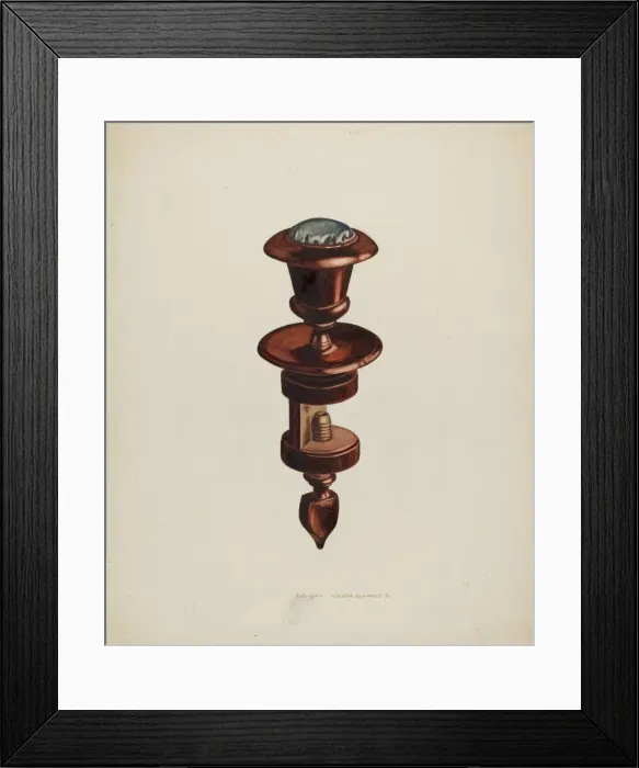 Framed Print : Sewing Holder, c. 1939. Creator: Ernest A Towers Jr Framed Print : Sewing Holder, c. 1939. Creator: Ernest A Towers Jr