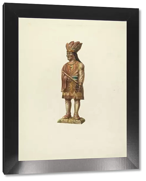 Wooden Indian, c. 1937. Creator: Gerald Transpota