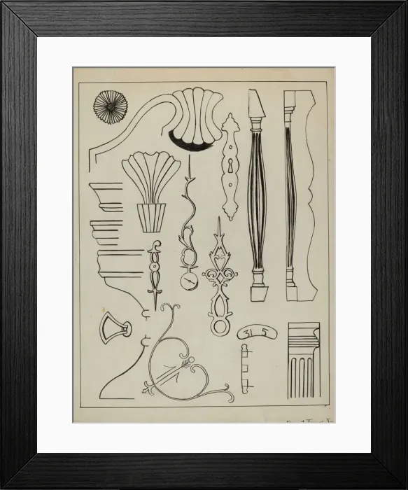 Framed Print : Grandfathers Clock, c. 1936. Creator: Ernest A Towers Jr Framed Print : Grandfathers Clock, c. 1936. Creator: Ernest A Towers Jr
