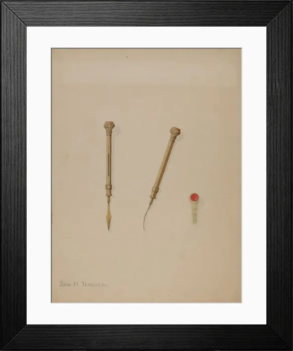 Framed Print : Toothpick, c. 1937. Creator: John H. Tercuzzi Framed Print : Toothpick, c. 1937. Creator: John H. Tercuzzi
