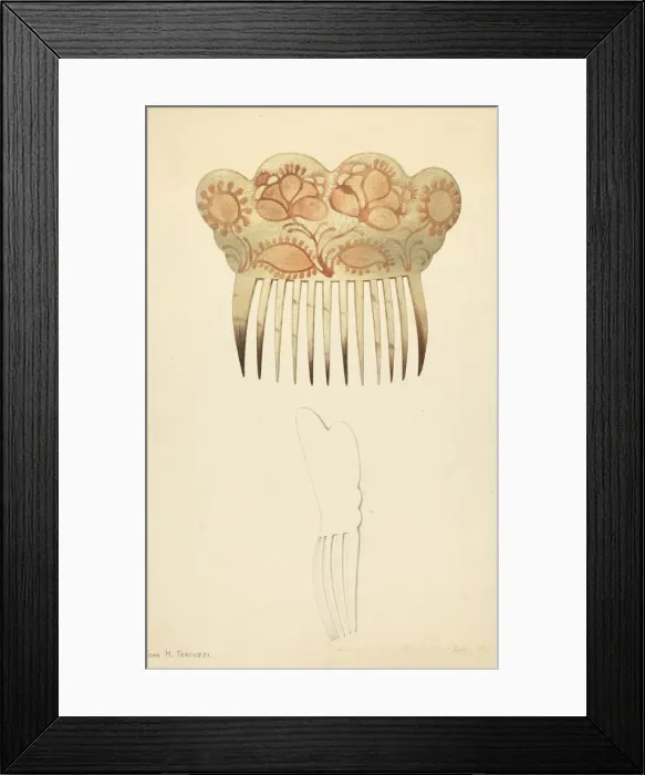 Framed Print : Comb, c. 1939. Creator: John H. Tercuzzi Framed Print : Comb, c. 1939. Creator: John H. Tercuzzi