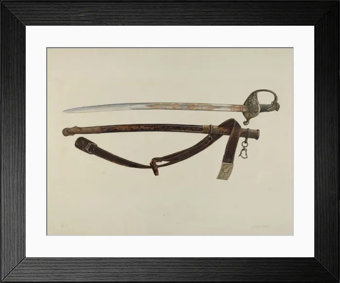 Framed Print : Sword, 1935 / 1942. Creator: A. R. Tolman Framed Print : Sword, 1935 / 1942. Creator: A. R. Tolman