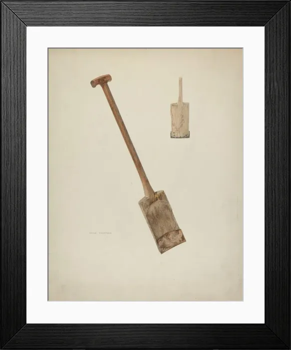 Framed Print : Wooden Spade, 1938. Creator: Archie Thompson Framed Print : Wooden Spade, 1938. Creator: Archie Thompson