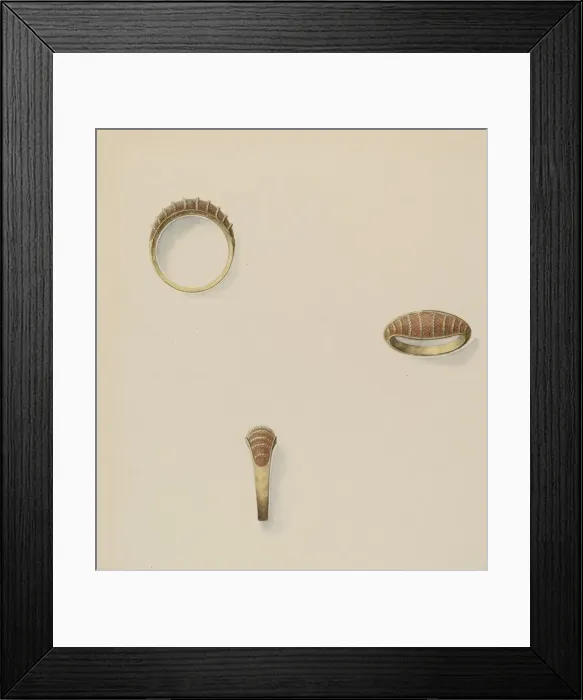 Framed Print : Hair Ring, c. 1937. Creator: John H. Tercuzzi Framed Print : Hair Ring, c. 1937. Creator: John H. Tercuzzi