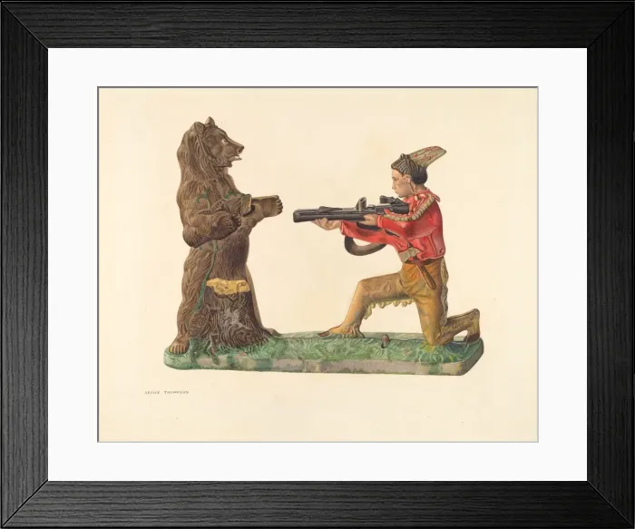 Framed Print : Toy Bank, c. 1941. Creator: Archie Thompson Framed Print : Toy Bank, c. 1941. Creator: Archie Thompson