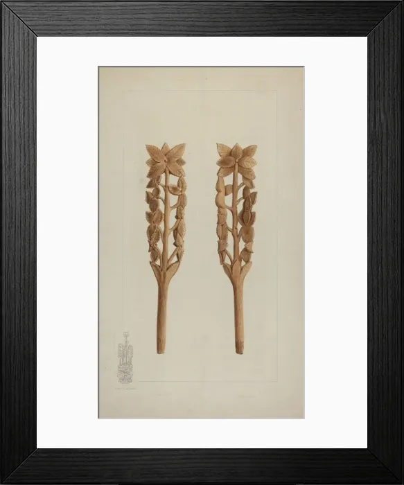 Framed Print : Wood Carving, 1935 / 1942. Creator: A. R. Tolman Framed Print : Wood Carving, 1935 / 1942. Creator: A. R. Tolman