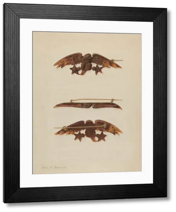 Framed Print : Brooch, 1935 / 1942. Creator: John H. Tercuzzi Framed Print : Brooch, 1935 / 1942. Creator: John H. Tercuzzi