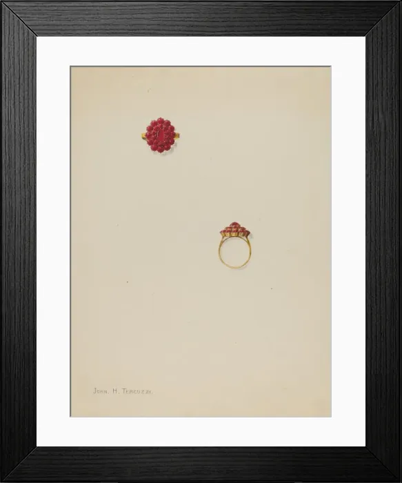 Framed Print : Ring, c. 1938. Creator: John H. Tercuzzi Framed Print : Ring, c. 1938. Creator: John H. Tercuzzi