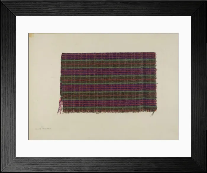 Framed Print : Woolen Textile, 1940. Creator: Archie Thompson Framed Print : Woolen Textile, 1940. Creator: Archie Thompson