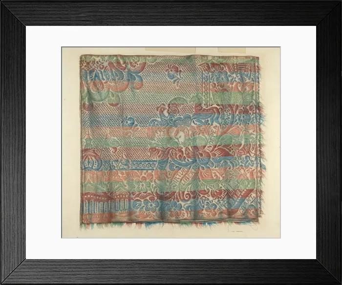 Framed Print : U. S. Grant Coverlet, 1939. Creator: John Thorsen Framed Print : U. S. Grant Coverlet, 1939. Creator: John Thorsen