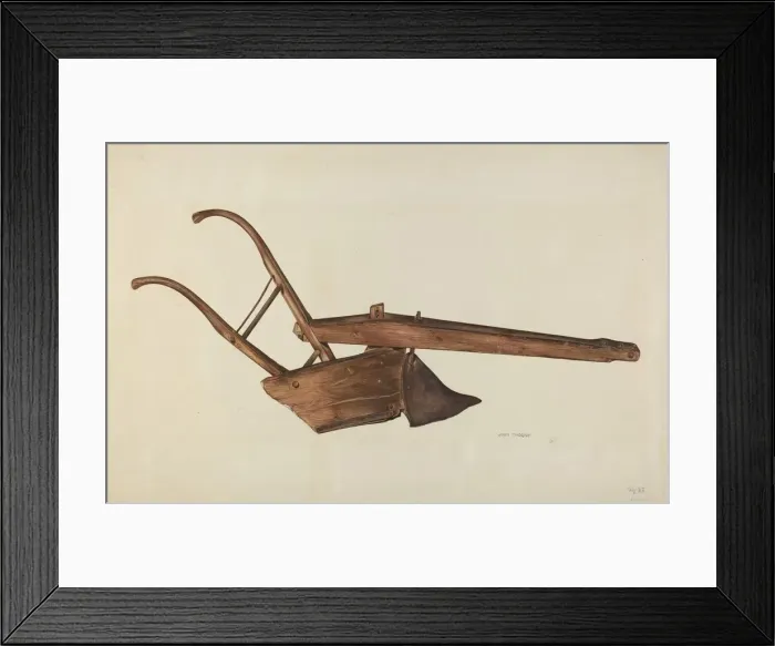 Framed Print : Plow, c. 1938. Creator: John Thorsen Framed Print : Plow, c. 1938. Creator: John Thorsen