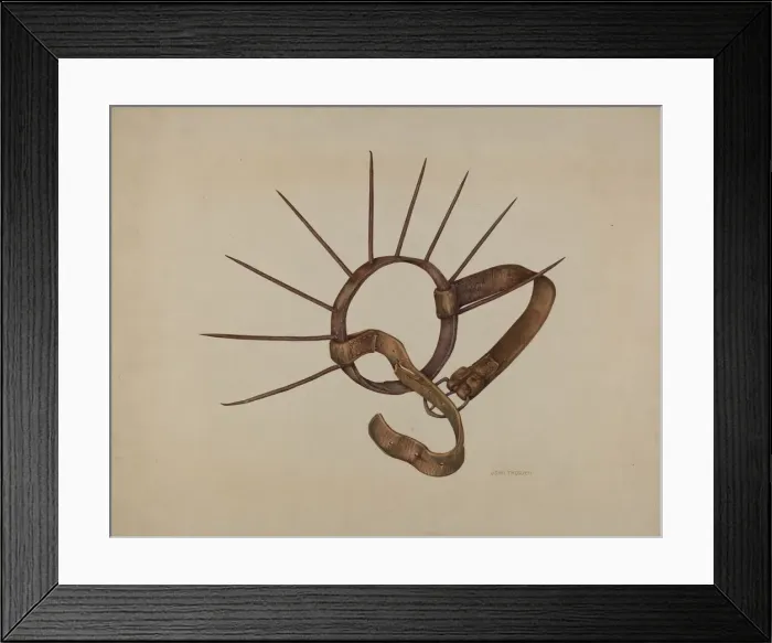 Framed Print : Nose Piece (For Weaning Calf), c. 1938. Creator: John Thorsen Framed Print : Nose Piece (For Weaning Calf), c. 1938. Creator: John Thorsen